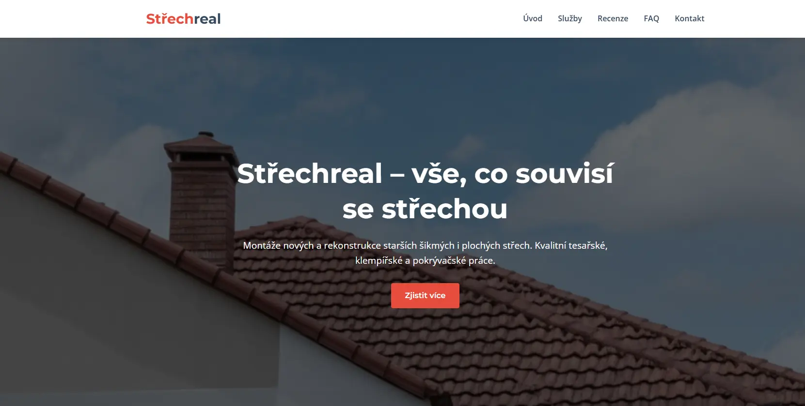Ukázka webu Střechreal